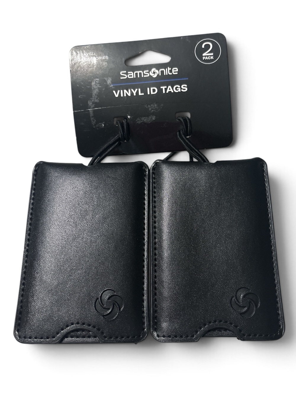 Samsonite Black Vinyl Luggage ID Tag Duo